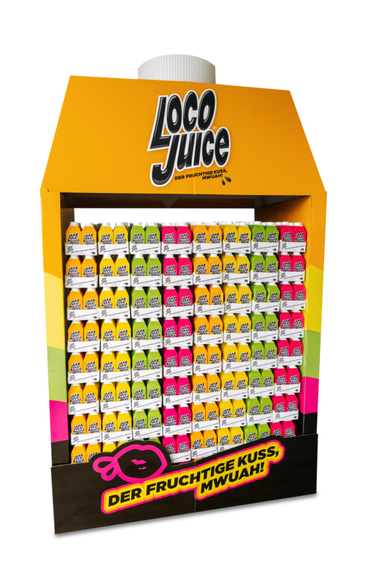Neues Display für Loco Juice von Drinks & More