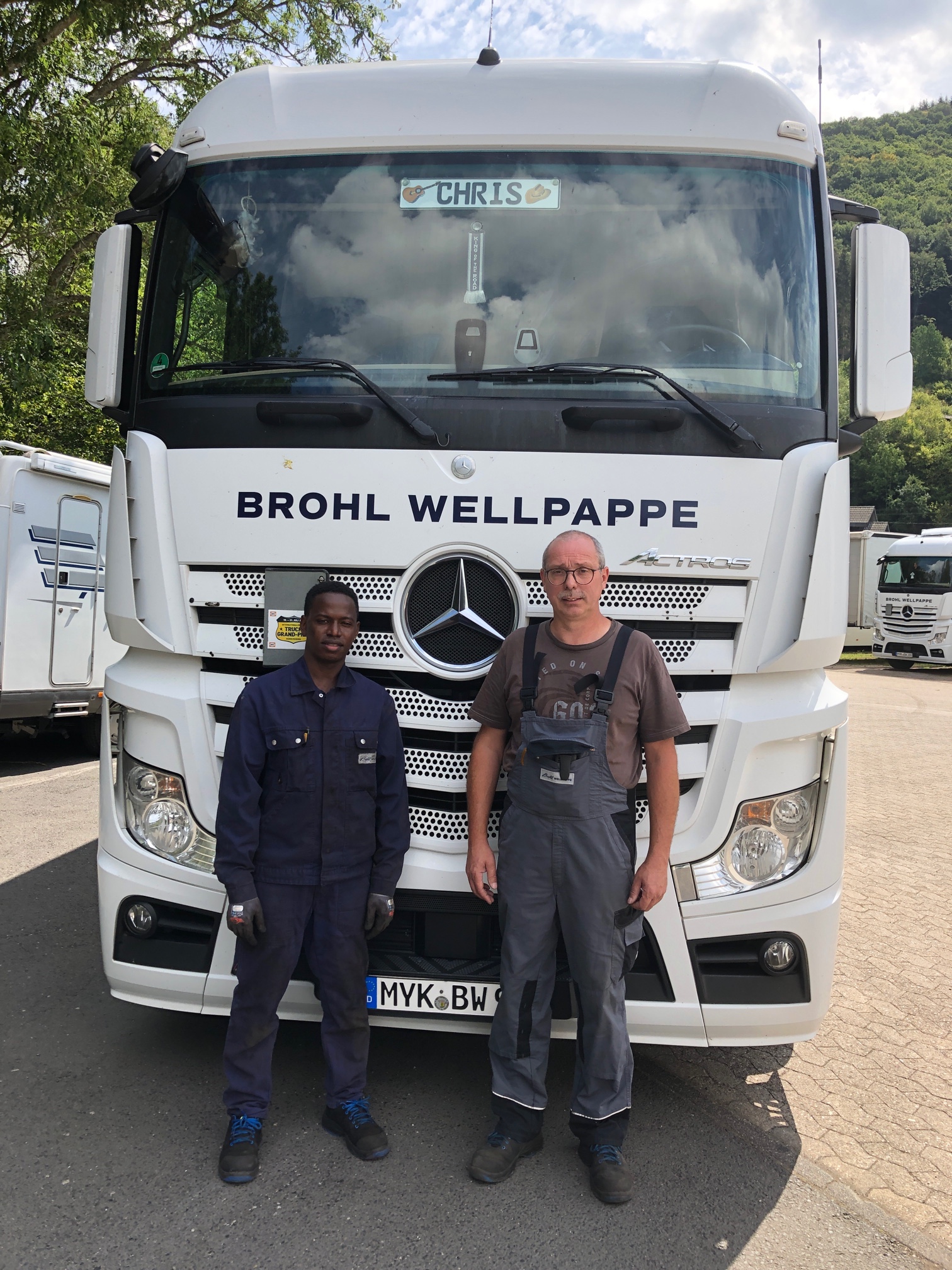 ERster ARbeitstag für Azubi von Brohl Wellpappe in Ahrbrück